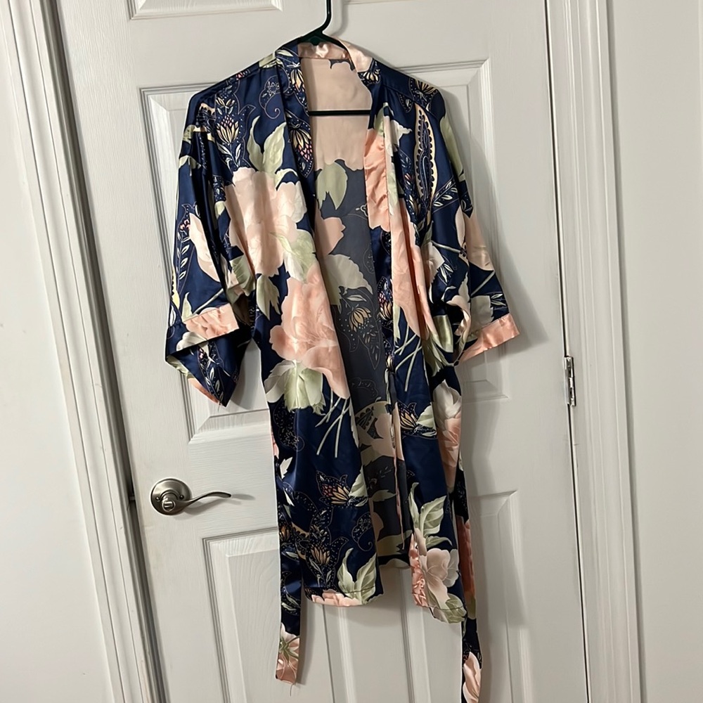 Floral Silk Robe